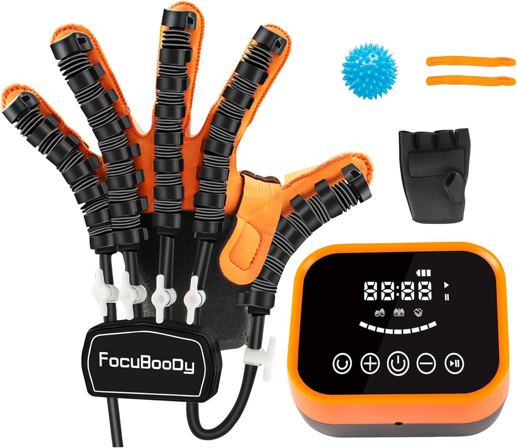 FocuBoody Rehabilitation Robot Gloves for Stroke Recovery, Finger Exercise USB Rechargeable

