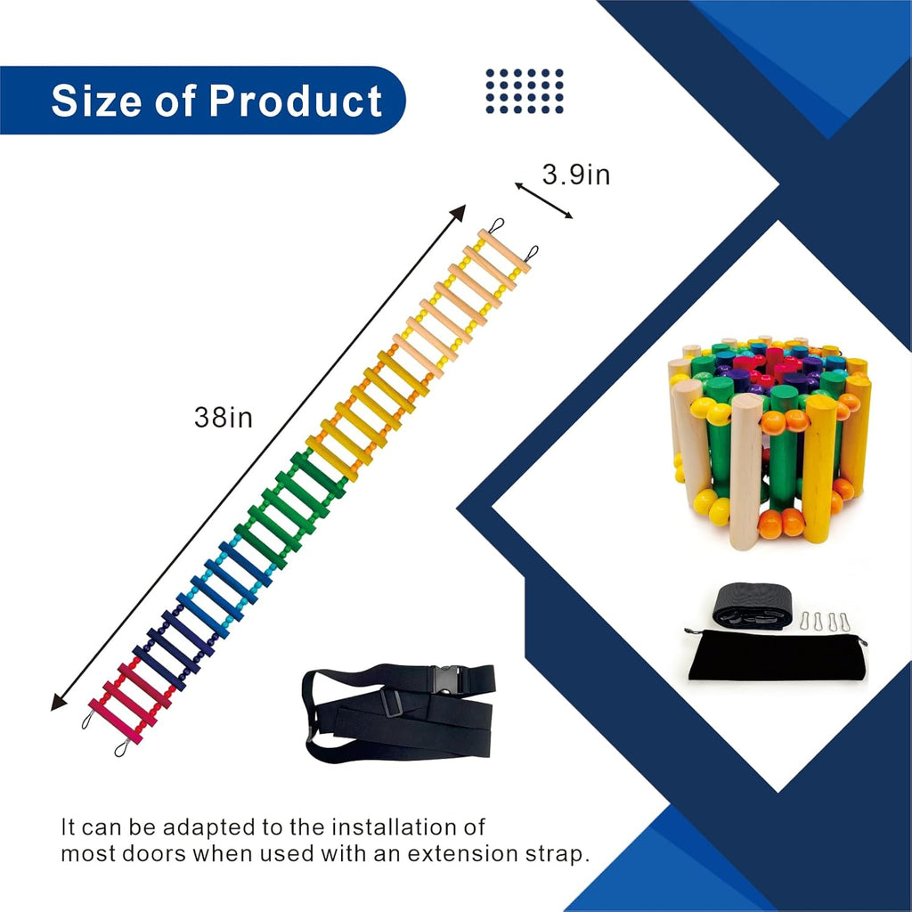 Finger Ladder Shoulder Rehab Hand Therapy Over-Door Exerciser for Pulley Systems

