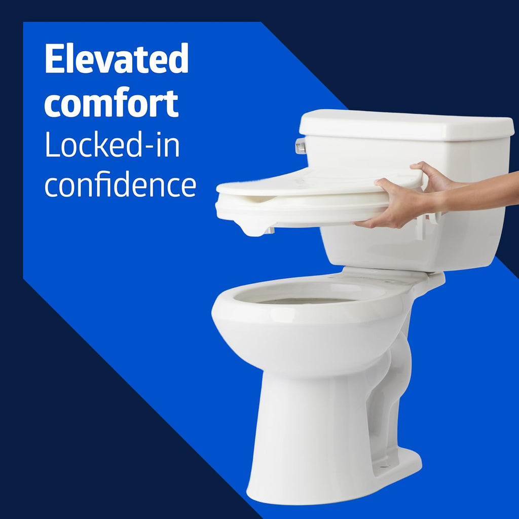Medline 2 in Universal Locking Toilet Seat Riser with Lid

