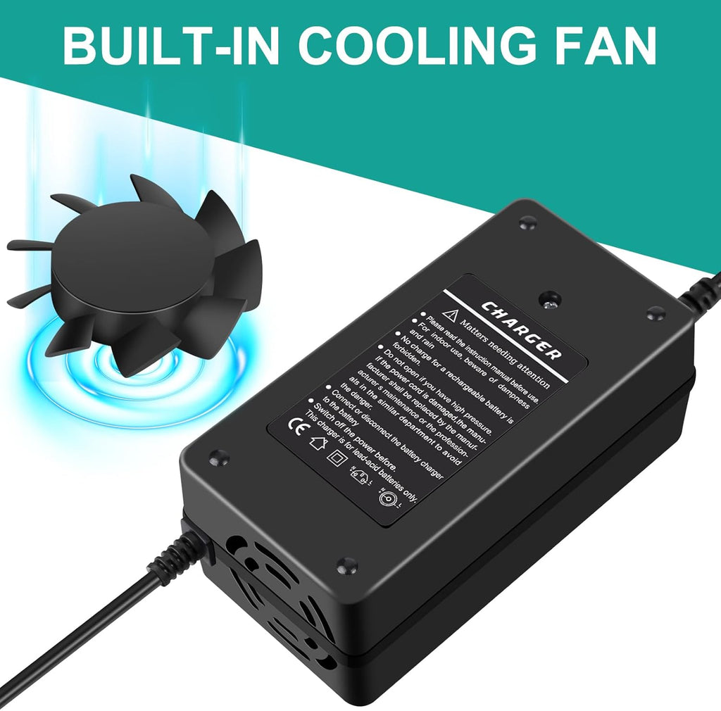 24V 5A Lead-Acid Battery Charger for Mobility Scooter and Power Chair, 3-Pin XLR

