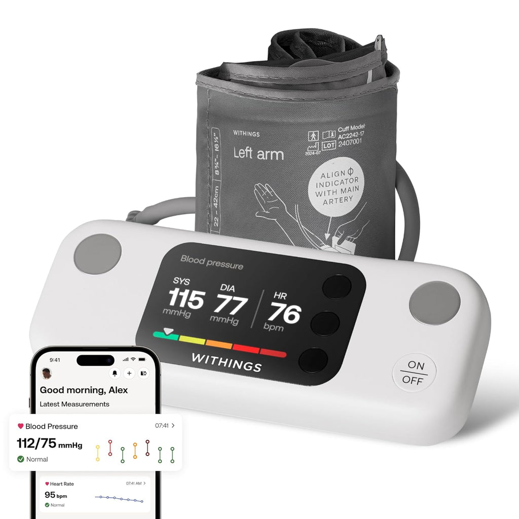 Withings BPM Vision Smart Arm Blood Pressure Monitor, FDA-Cleared, Wi-Fi/Bluetooth

