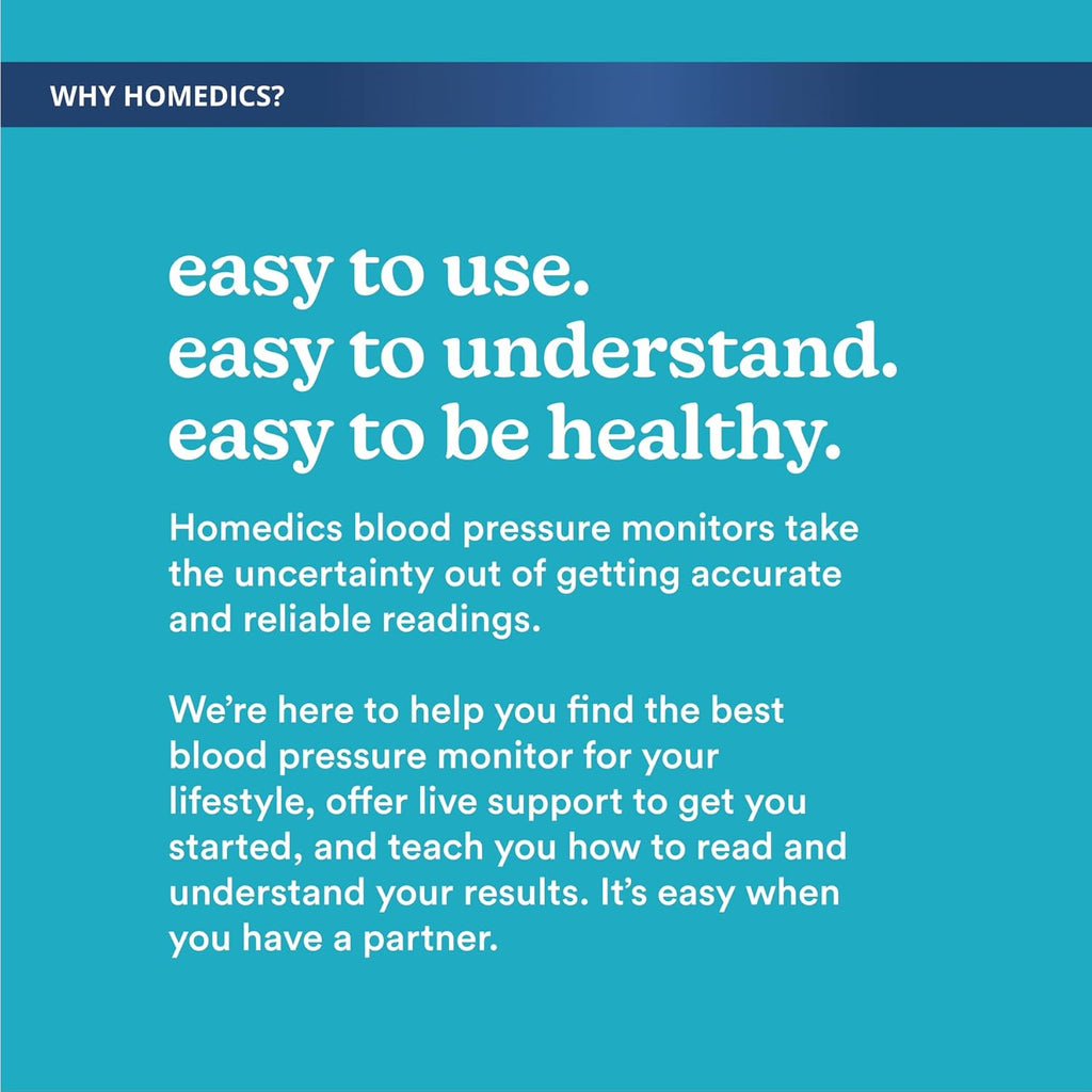 HoMedics Upper Arm Blood Pressure Monitor, One-Touch, Irregular Heartbeat Detector

