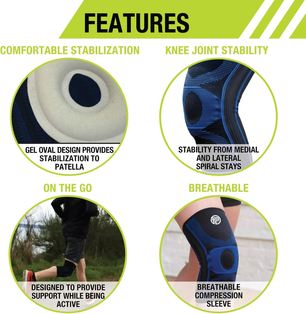 Pro-Tec Gel-Force Knee Support Brace with Gel Stabilizer for Patella


