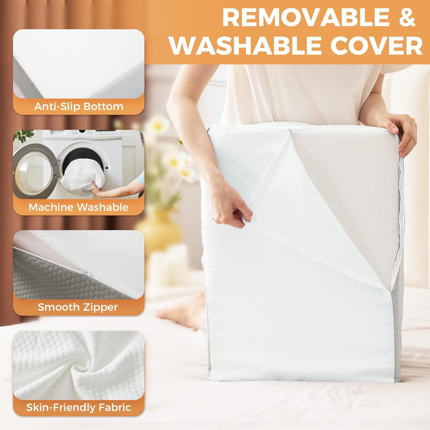 BIEEZZK Memory Foam Elevating Wedge for Blood Circulation, Swelling Relief

