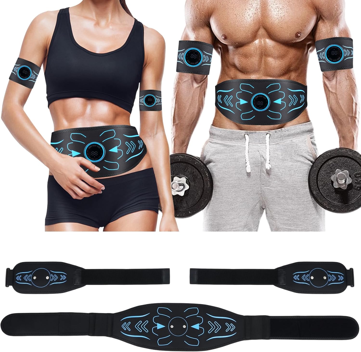 Electronic Muscle Stimulator EMS for Abdominal Toning, 8 Modes

