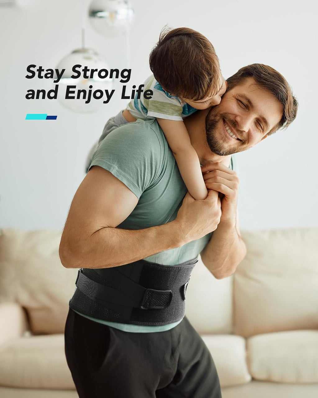 Fitomo Carbon Fiber Back Brace for Lower Back Pain Relief, Breathable Air Mesh Support


