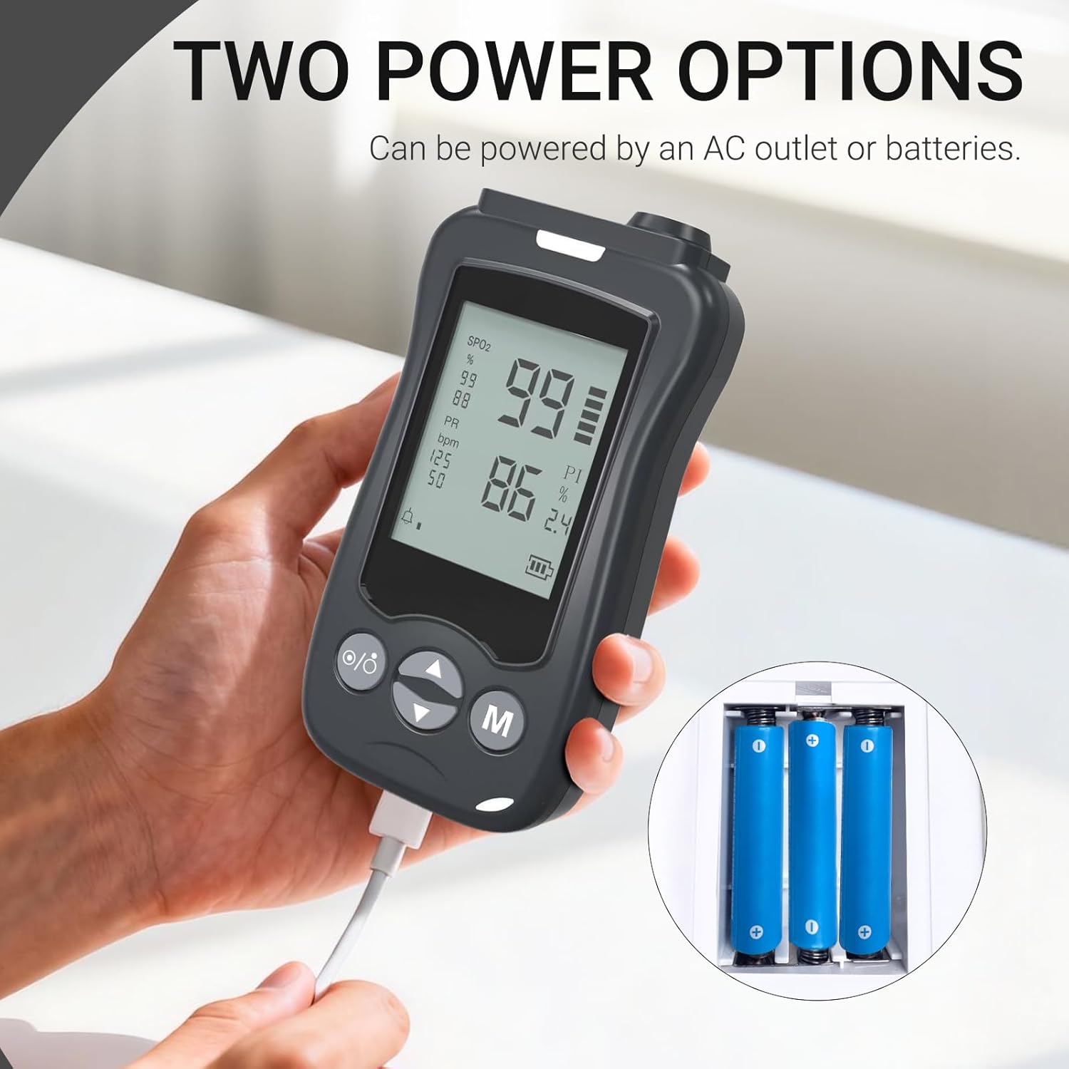Handheld Fingertip Pulse Oximeter, Medical-Grade SpO2 Monitor for Kids & Adults

