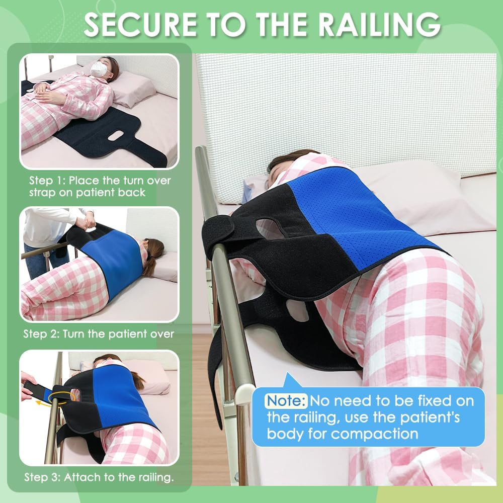 Patient Turning Transfer Belt Medical Sling for Bedridden Seniors Bed Positioning

