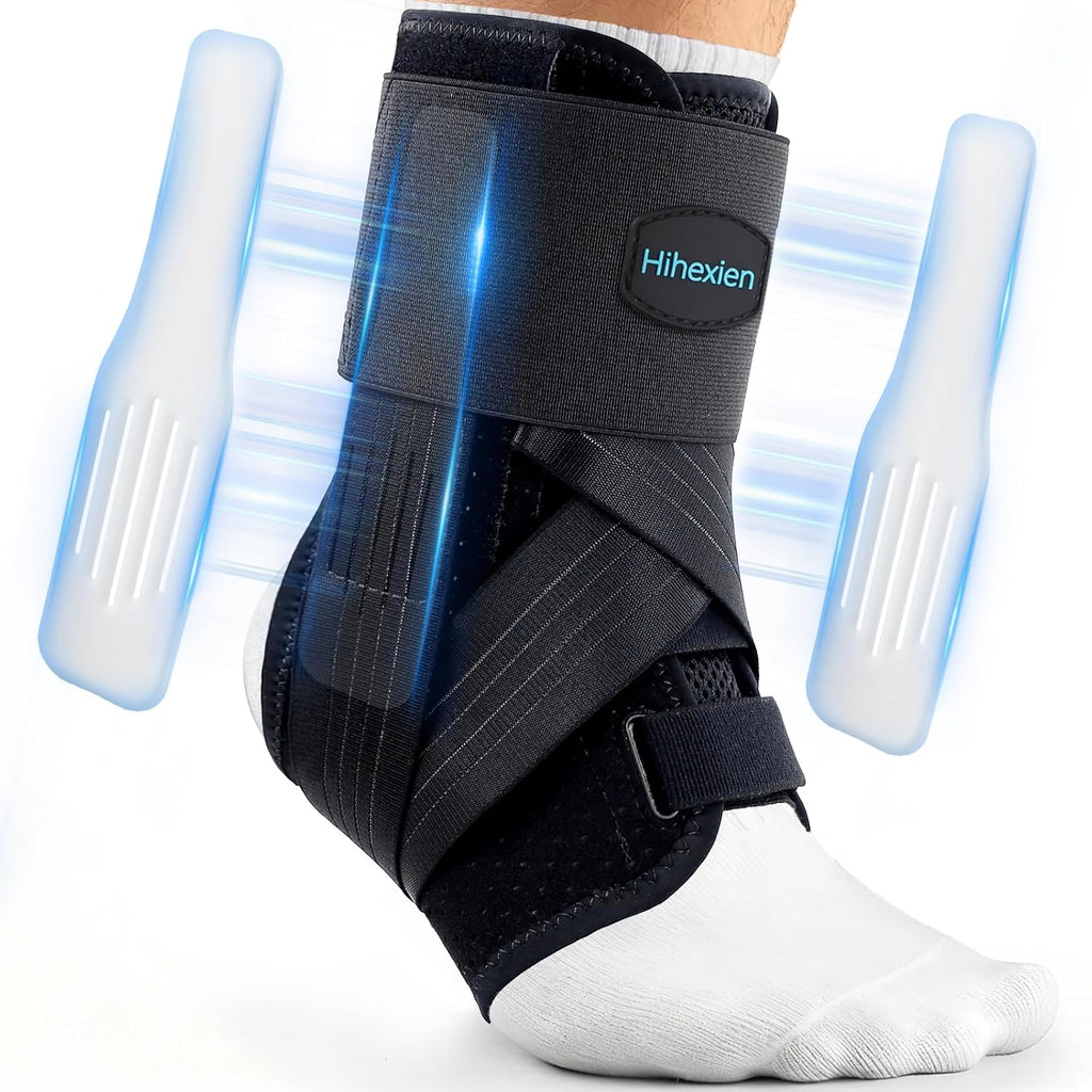 Ankle Brace for Sprained Ankle Support, Adjustable Breathable Stabilizer

