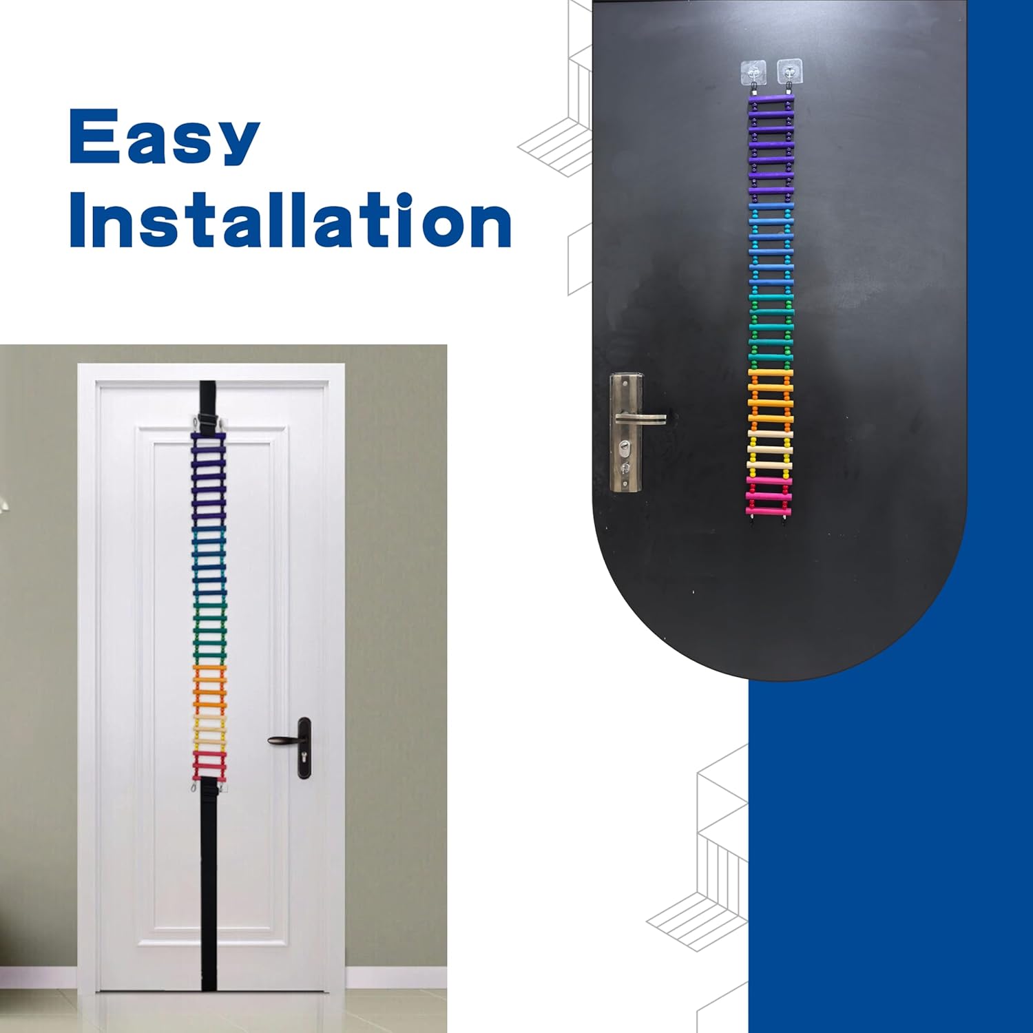 Finger Ladder Shoulder Rehab Hand Therapy Over-Door Exerciser for Pulley Systems

