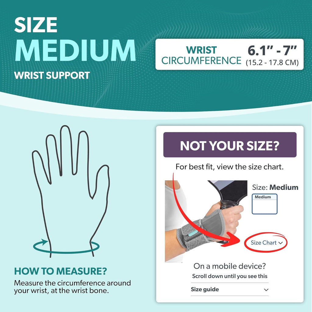BraceAbility Wrist Support Brace for Tennis, Pickleball, Sports Injury Relief

