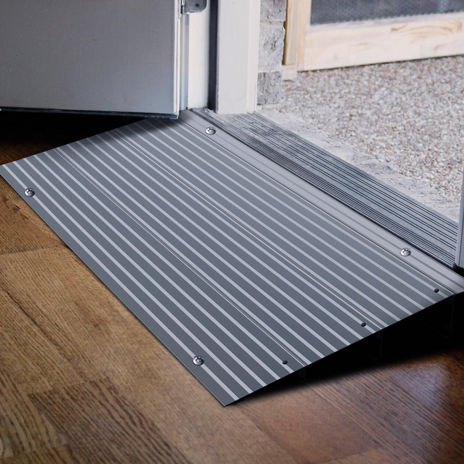 Nilight Door Threshold Ramp Portable Aluminum Wheelchair Access for Entryways

