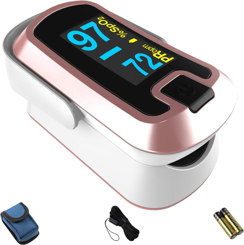 Mibest OLED Finger Pulse Oximeter, O2 Saturation Meter with Dual Color Display

