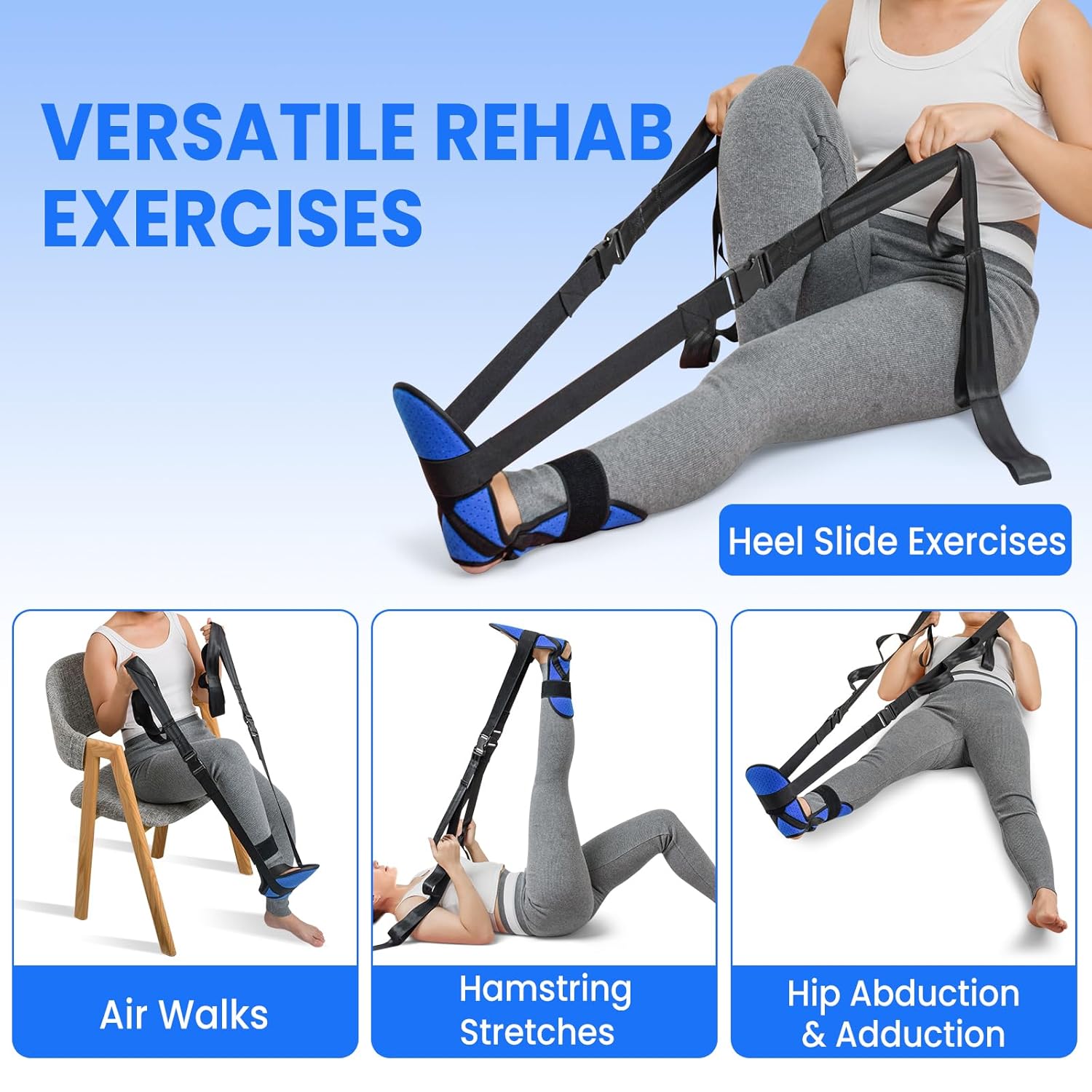 JNATER Knee Replacement Recovery Aids for Knee Rehabilitation, Stretching Straps

