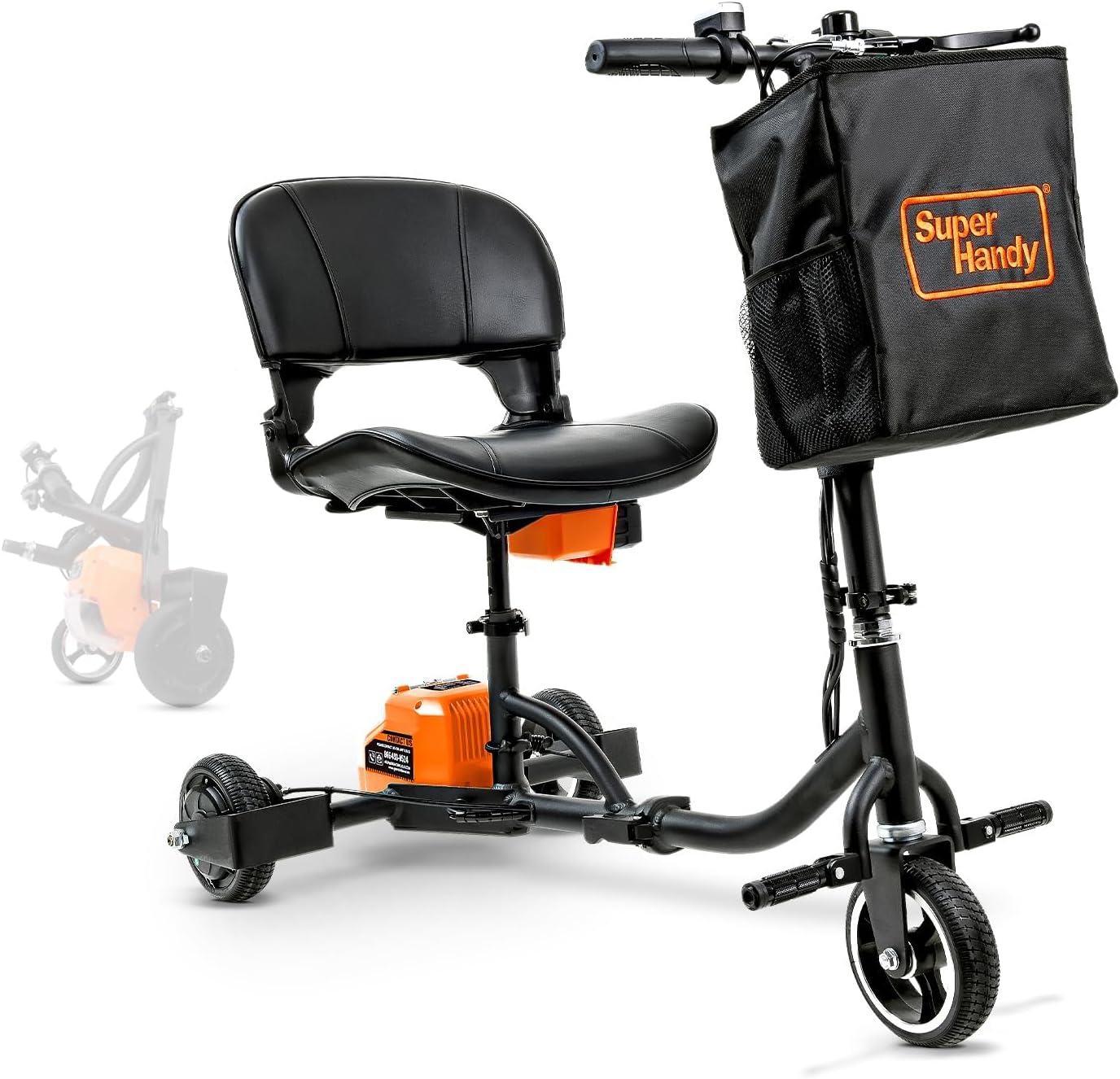 SuperHandy Passport Foldable 3-Wheel Mobility Scooter for Adults, 13 Mile Range

