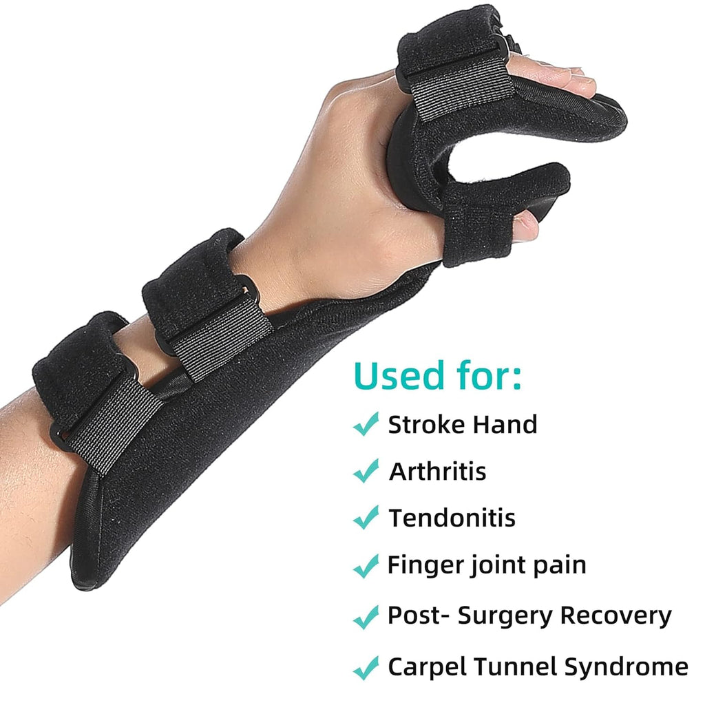 Fanwer Resting Hand Splint with Finger Separators, Hand Brace for Wrist Pain

