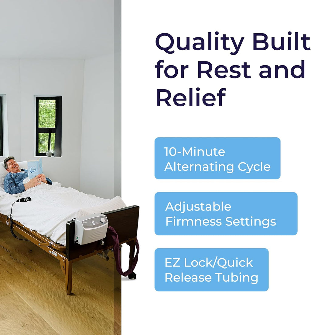 Drive Medical Med-Aire Low Air Loss Mattress Replacement System, Alternating Pressure

