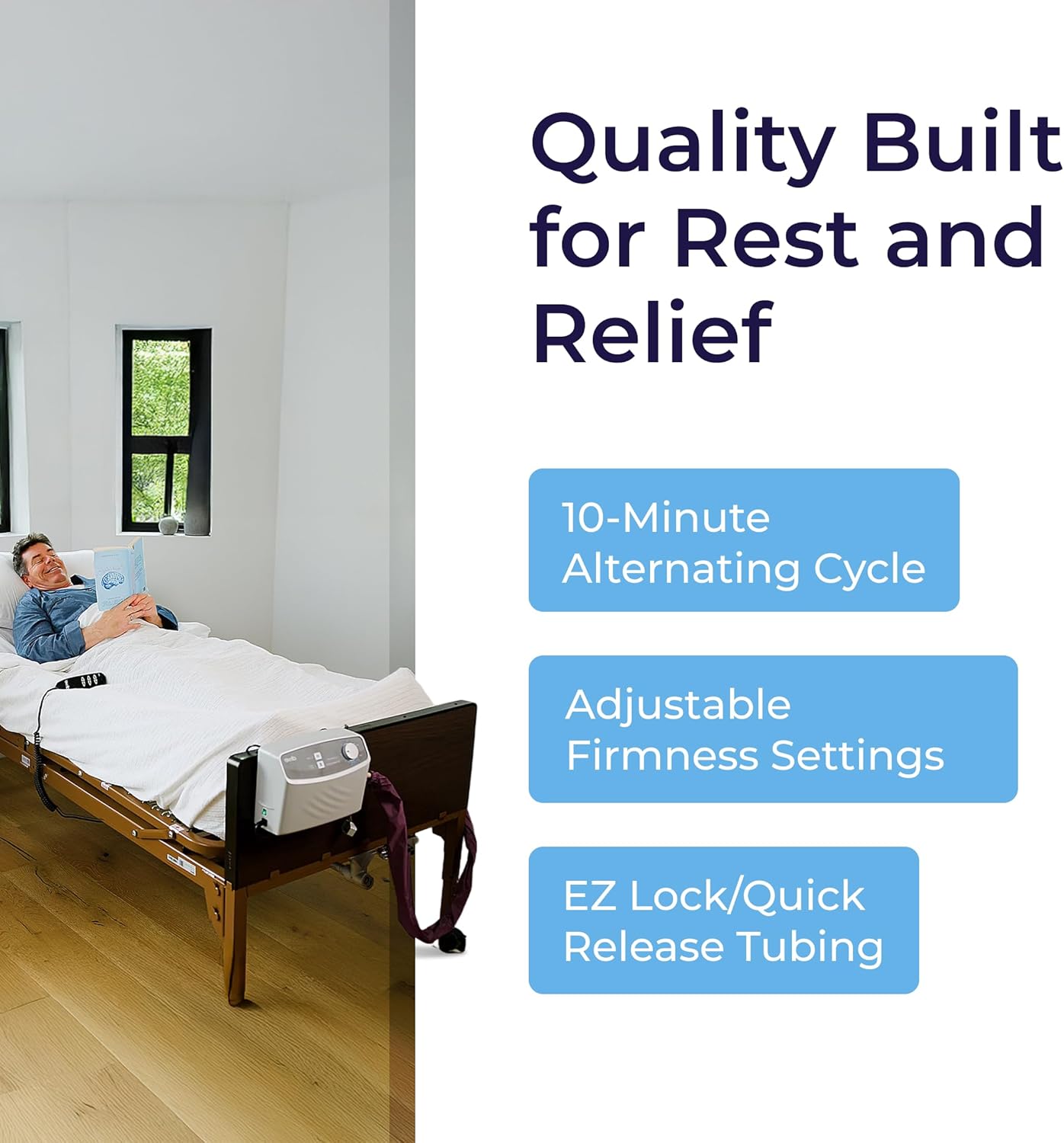 Drive Medical Med-Aire Low Air Loss Mattress Replacement System, Alternating Pressure

