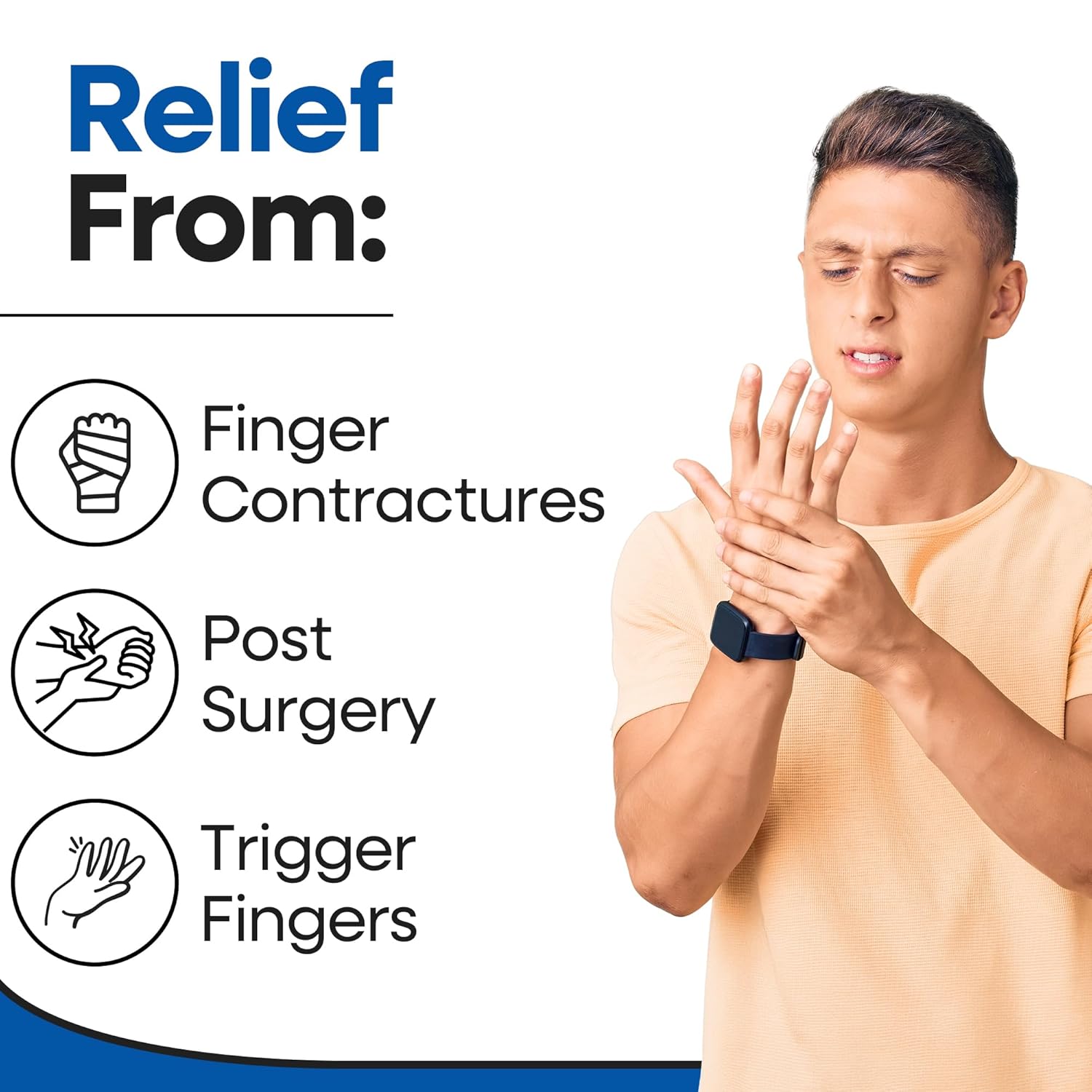 Armstrong America Trigger Finger Splint Finger Brace with Metal Straightener Support

