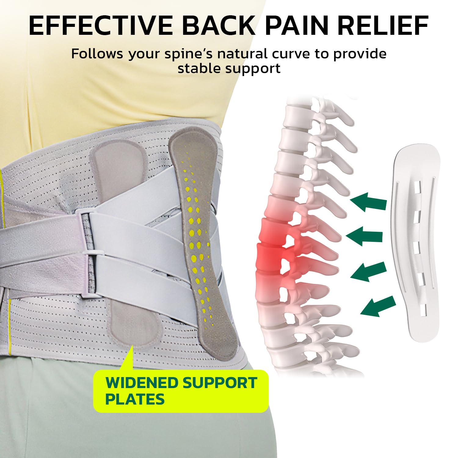 aoFIT 360° Back Brace Lumbar Support Belt for Lower Back Pain, Men and Women

