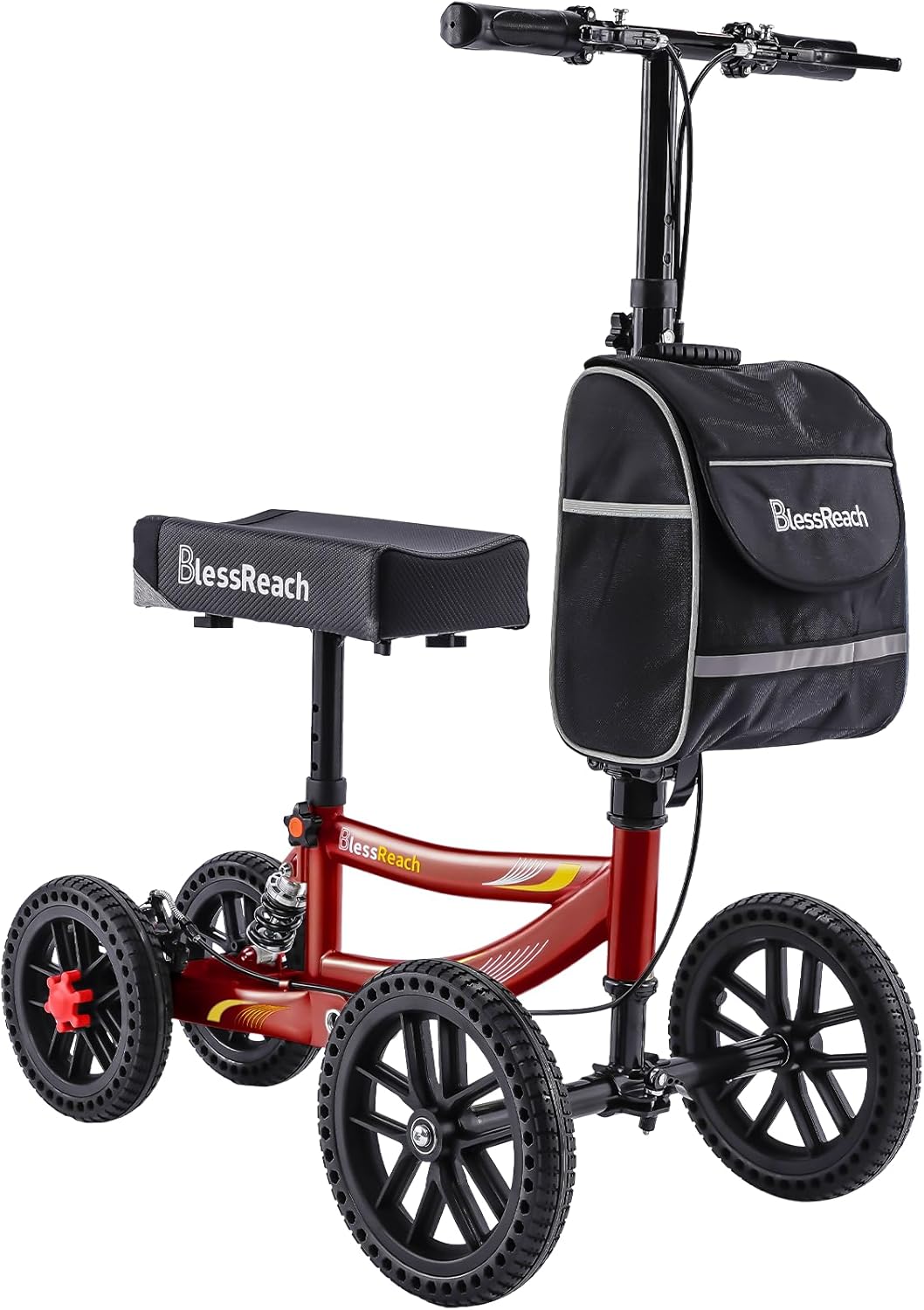 Knee Scooter Knee Walker with Disc Brakes, 350 lb Capacity, All-Terrain Foldable

