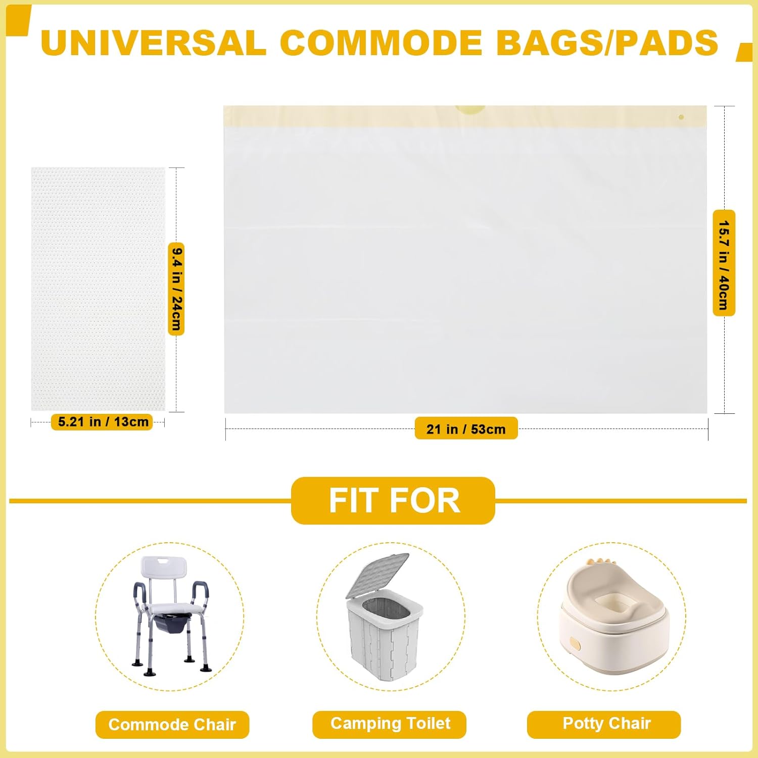 Bedside commode liner system with absorbent layers for leak control

