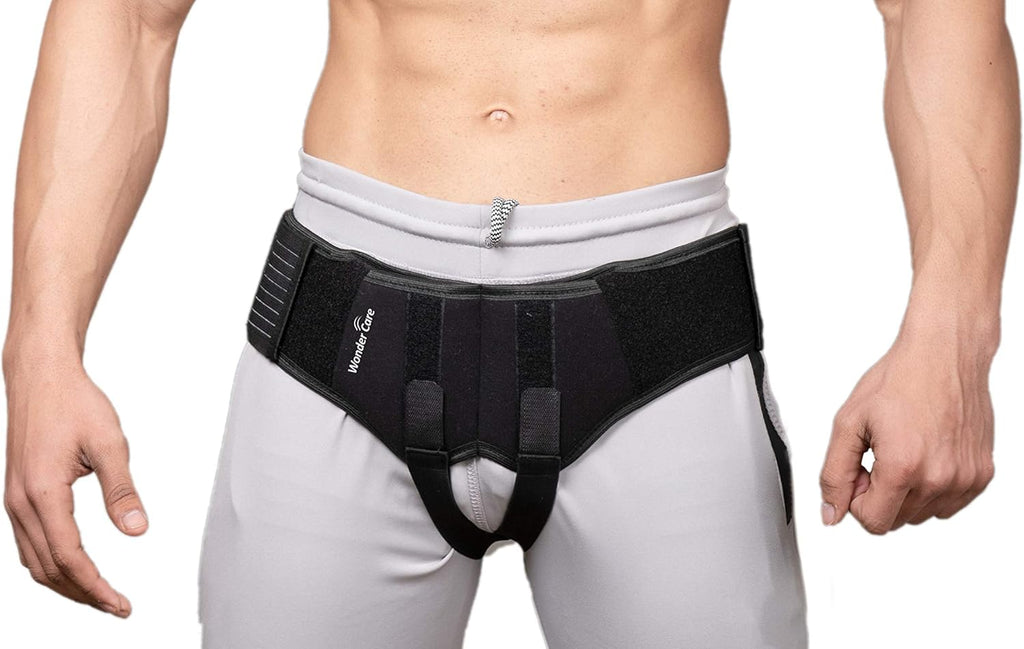 Wonder Care Inguinal Hernia Support Truss Brace with Removable Compression Pads

