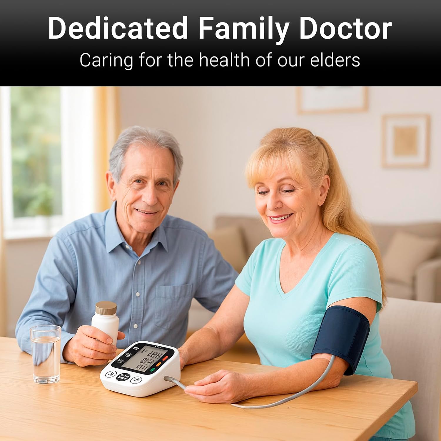 Vive Digital Automatic Upper Arm Blood Pressure Monitor with Heart Rate and Cuff

