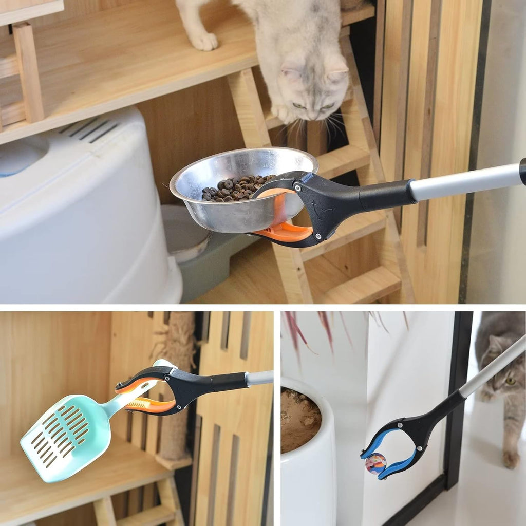 Foldable Grabber Reacher Tool with 360° Rotating Jaw and Magnets


