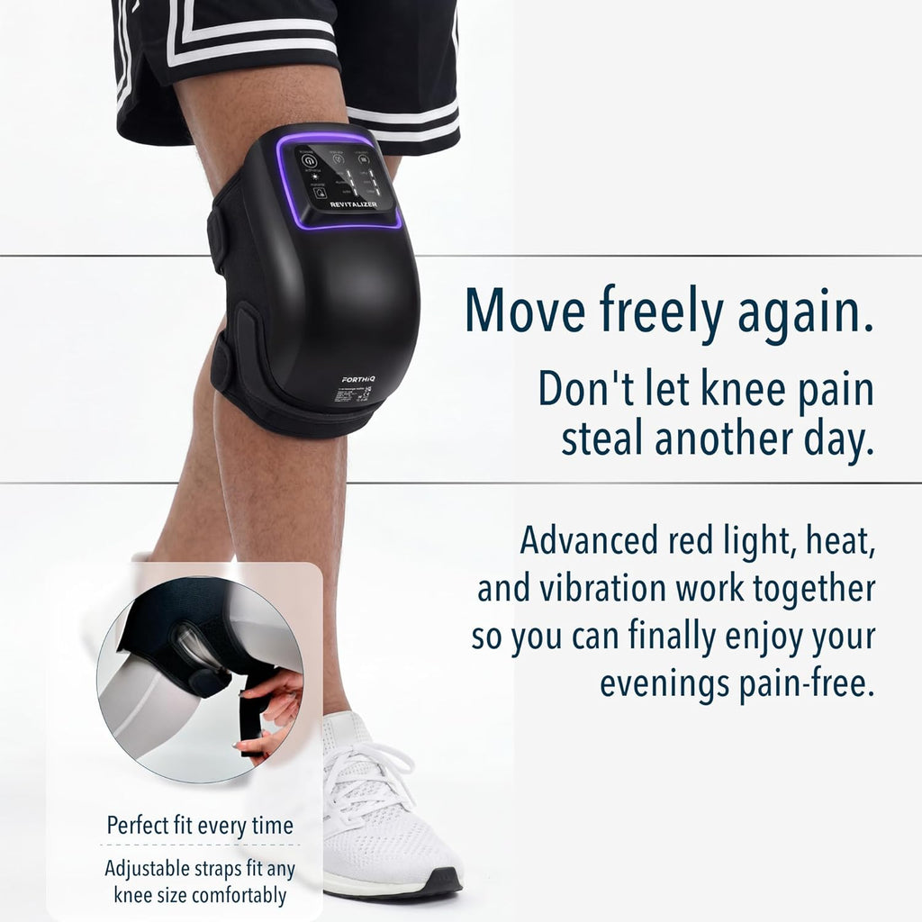 FORTHiQ Pro+ Knee Massager with Heat, Dual Red Light Therapy and Vibration

