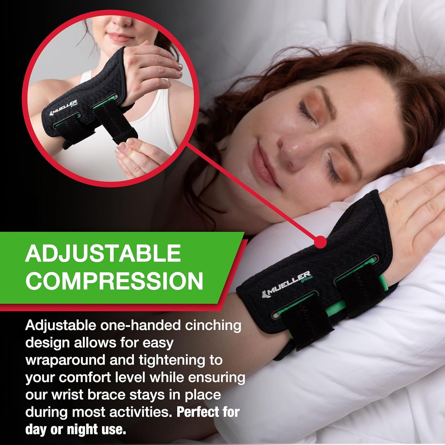 Mueller Sports Medicine Fitted Wrist Brace for Carpal Tunnel, Tendonitis, Arthritis

