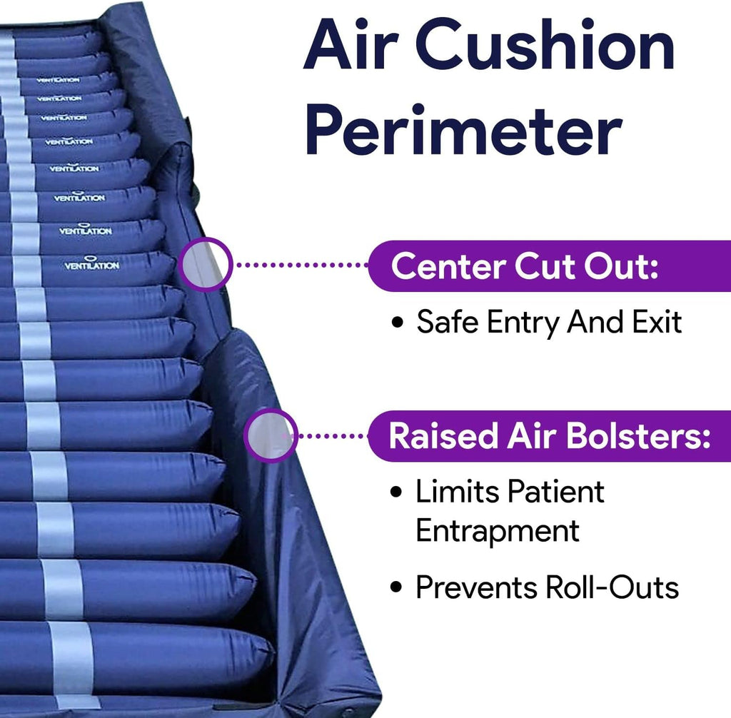 ProHeal Low Air Loss Alternating Pressure Mattress with Digital Alarm for Bed Sores

