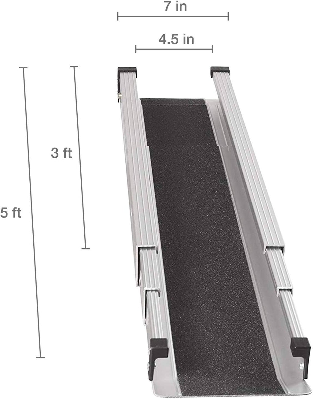 DMI Portable Wheelchair Ramp for Home, Adjustable 3-5 ft, 2-Pack Handicap Stairs

