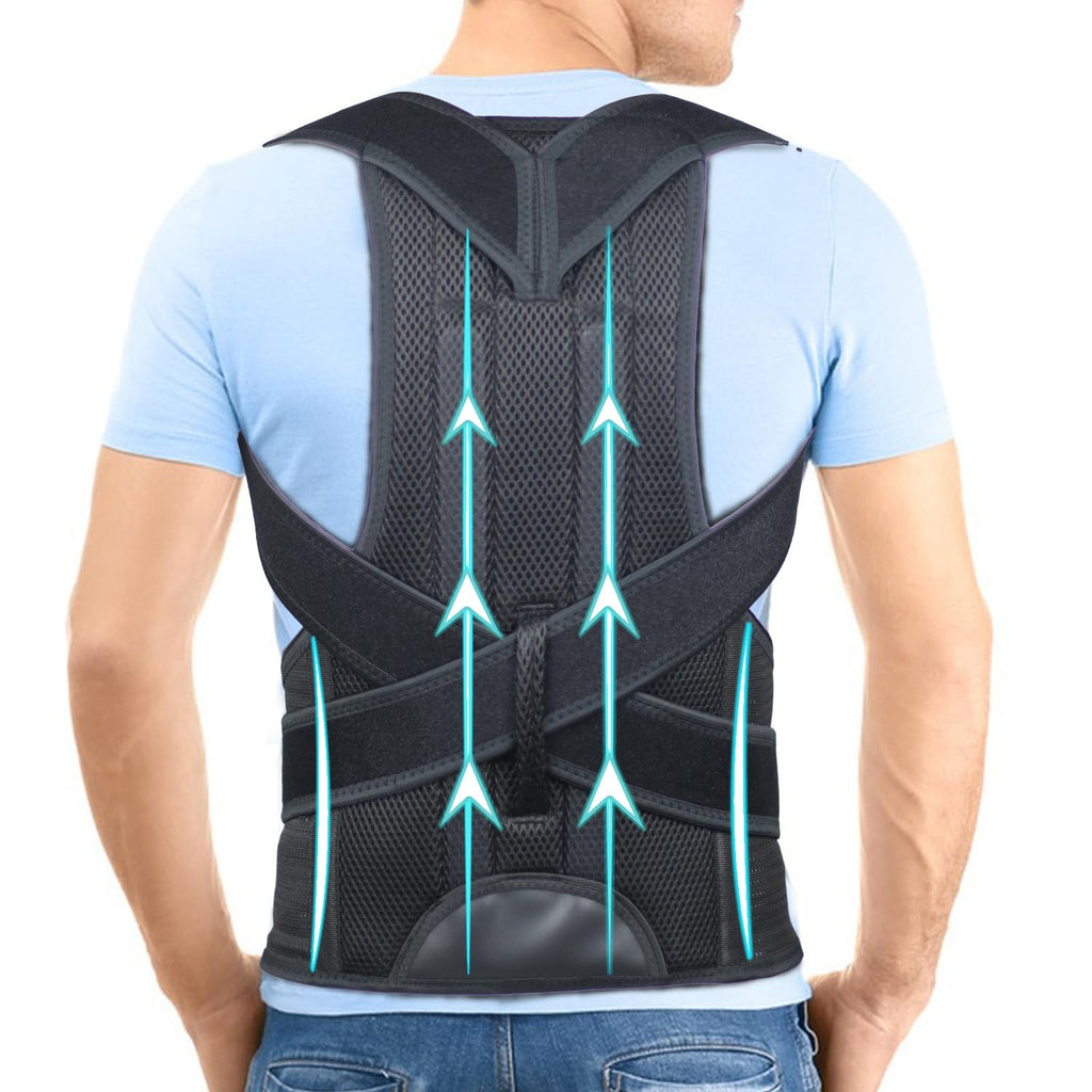 PAZAPO Posture Corrector Back Brace for Men and Women, Upper and Lower Lumbar Support

