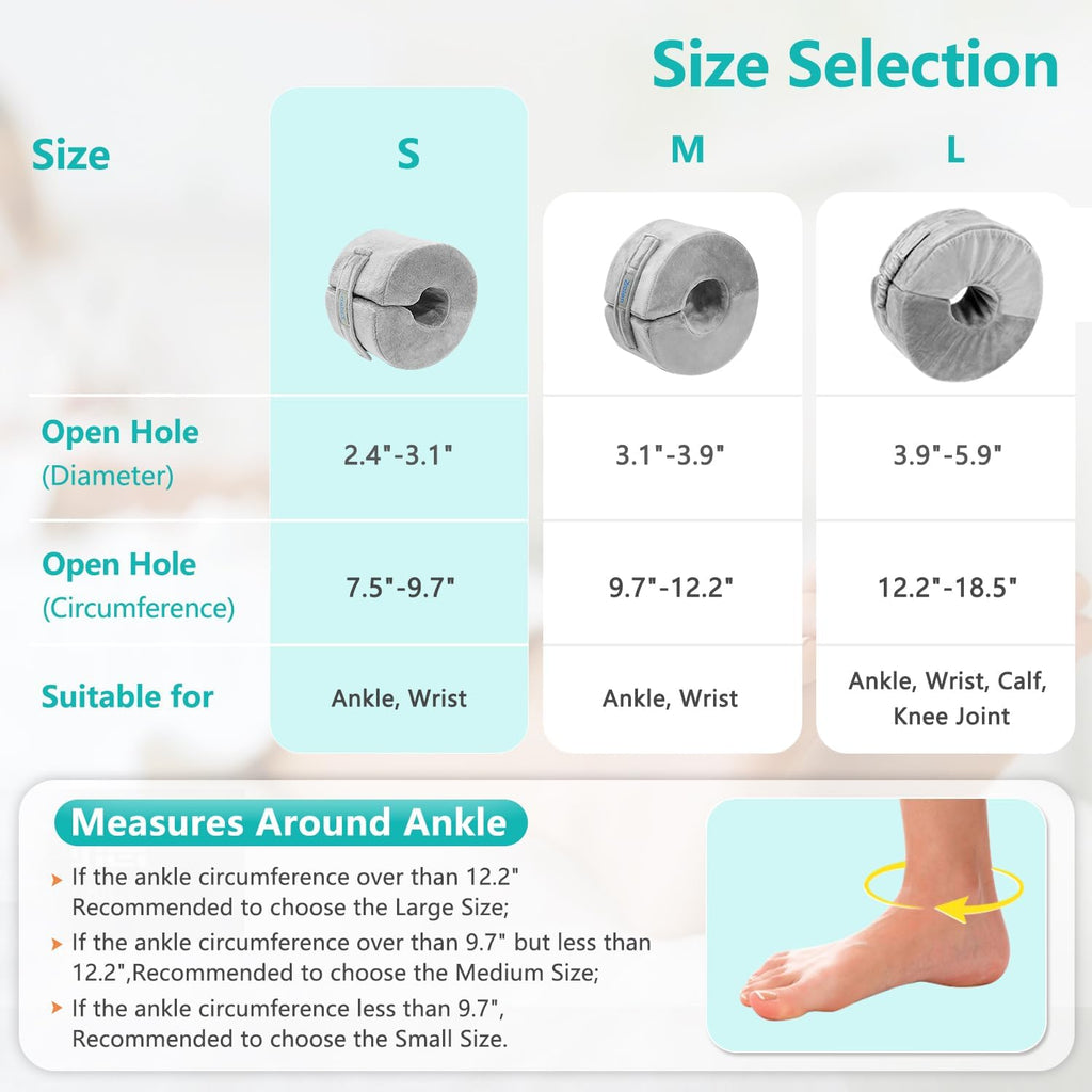 Zelen Foot Elevation Pillow Ankle Heel Wedge Support Cushion for Recovery

