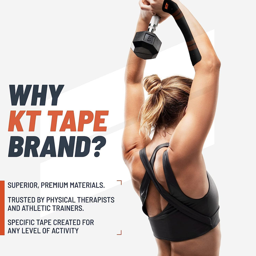 KT Tape PRO Synthetic Elastic Kinesiology Athletic Tape, 100% Synthetic

