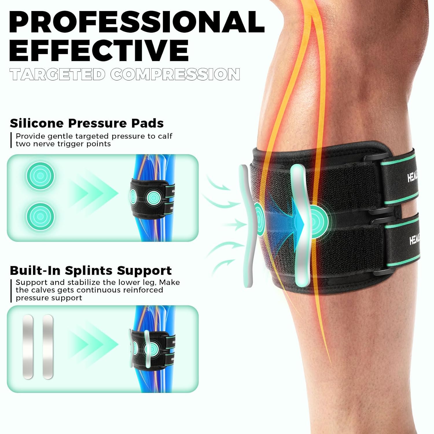 Healrecux Sciatica Relief Brace with Acupoint Pressure Pads and Stabilizing Splints

