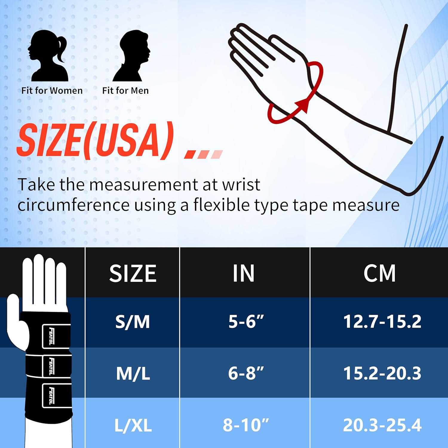 FEATOL Wrist Brace for Carpal Tunnel, Night Support Splint with Removable Ice Pack

