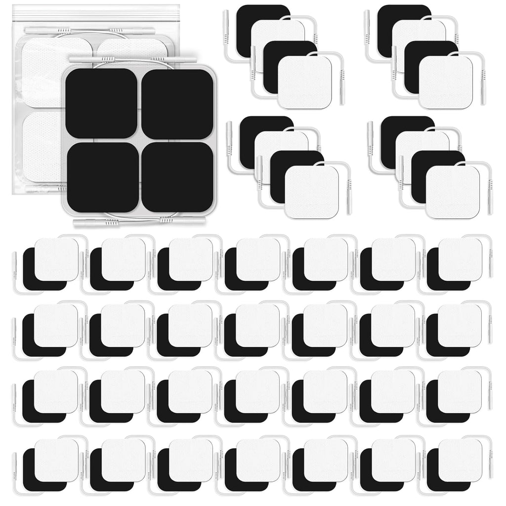 TENS/EMS Self-Adhesive Electrodes Pads, 0.2mm Connector, Latex-Free, Hypoallergenic

