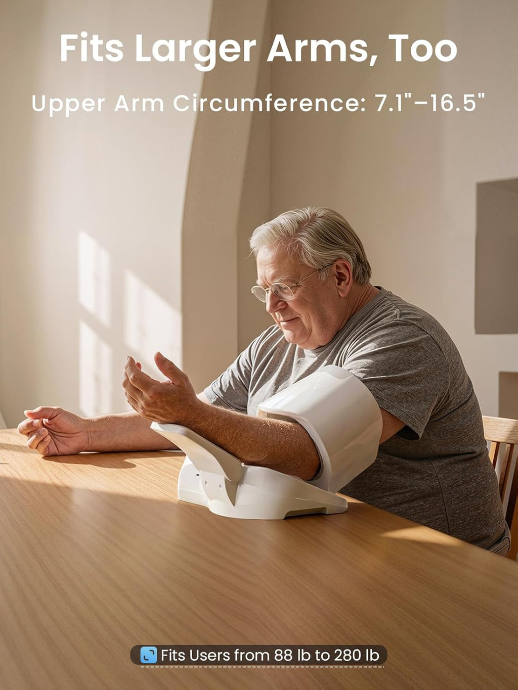 CAVN One-Touch Upper Arm Blood Pressure Monitor, No-Wrap Auto-Fit, Type-C

