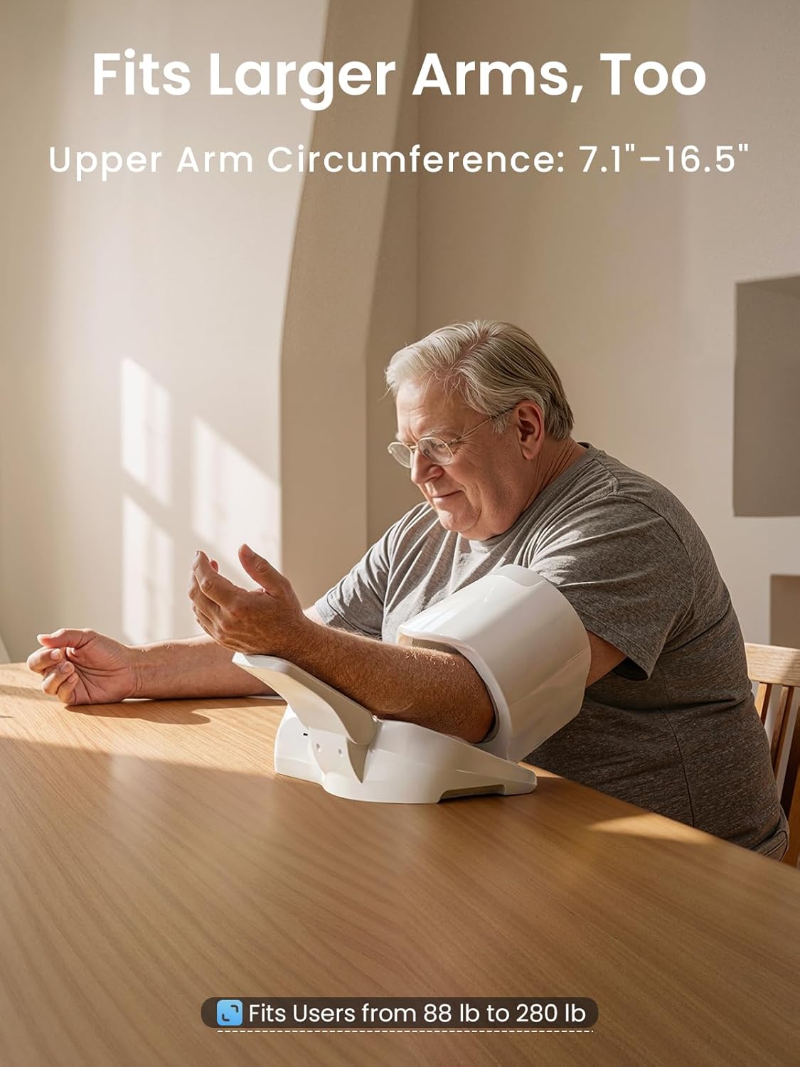 CAVN One-Touch Upper Arm Blood Pressure Monitor, No-Wrap Auto-Fit, Type-C

