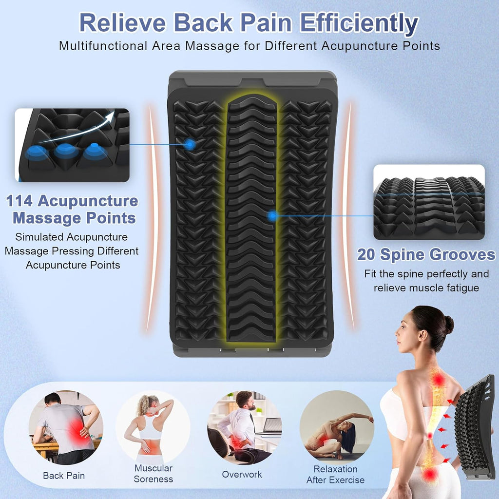 MINOLL Adjustable Back Stretcher for Lower Back Pain Relief, Lumbar Spine Decompressor

