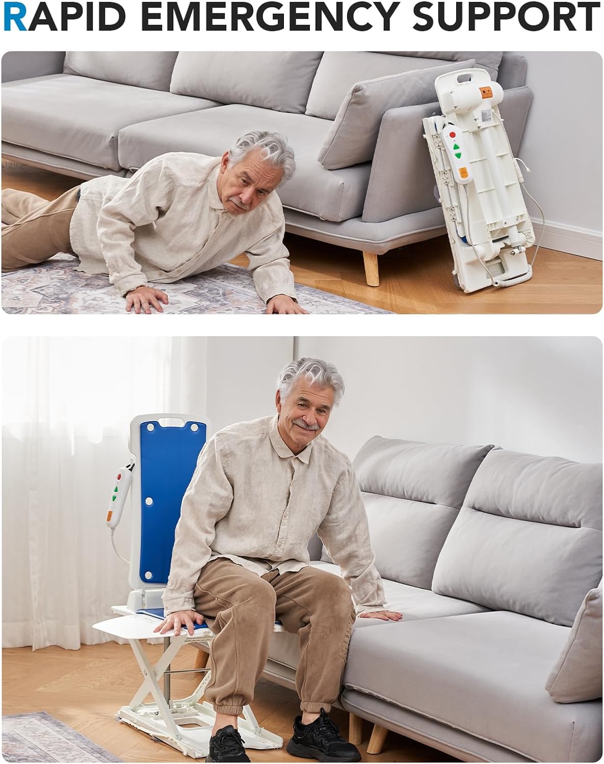 HUANUO 2-in-1 Electric Chair Lift for Elderly, Floor and Bath Lift


