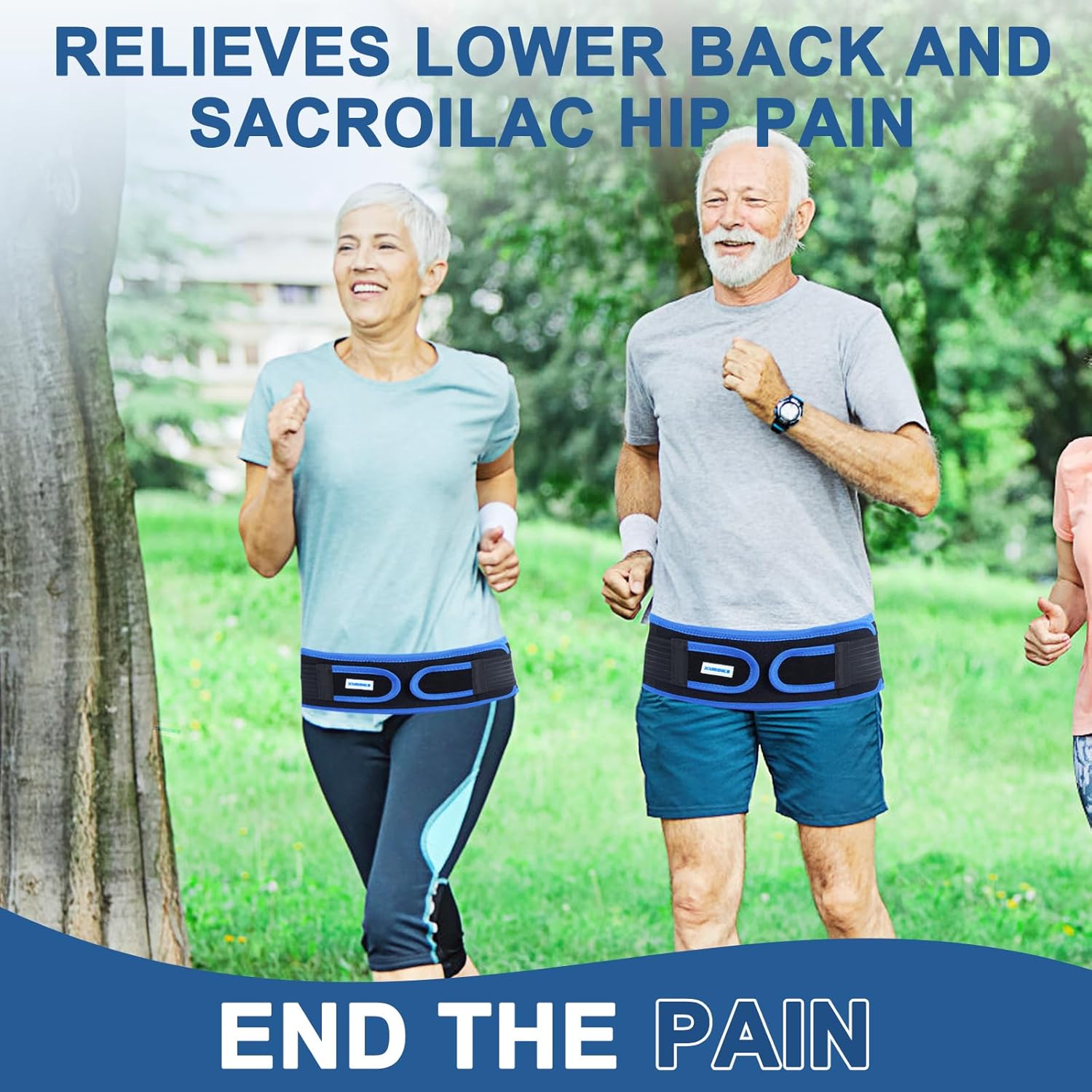 XURDKS Sacroiliac SI Joint Belt, Pelvic Support for Lower Back, Anti-Slip Straps

