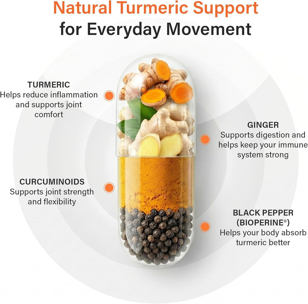 Sleeve Stars Counterforce Elbow Brace with Turmeric Curcumin Supplement Capsules

