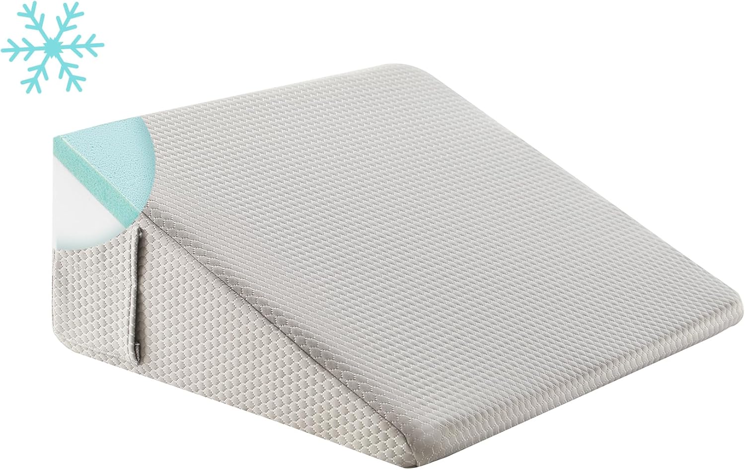 Bedluxe Wedge Pillow for Headboard, Triangle Memory Foam Pillow for Reflux Relief

