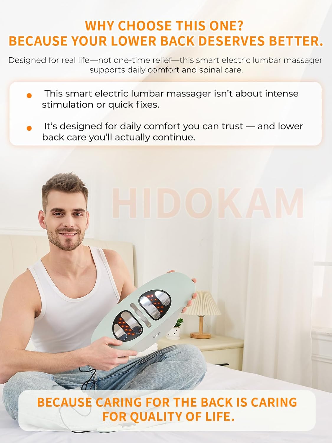 Smart Lower Back Massager with Warm Air Traction, Vibration & Pulse Therapy

