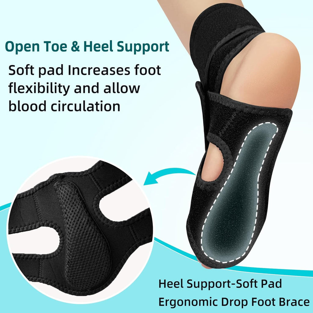 DR.GINTOP AFO Foot Drop Brace with Arch Support for Walking and Night Splint


