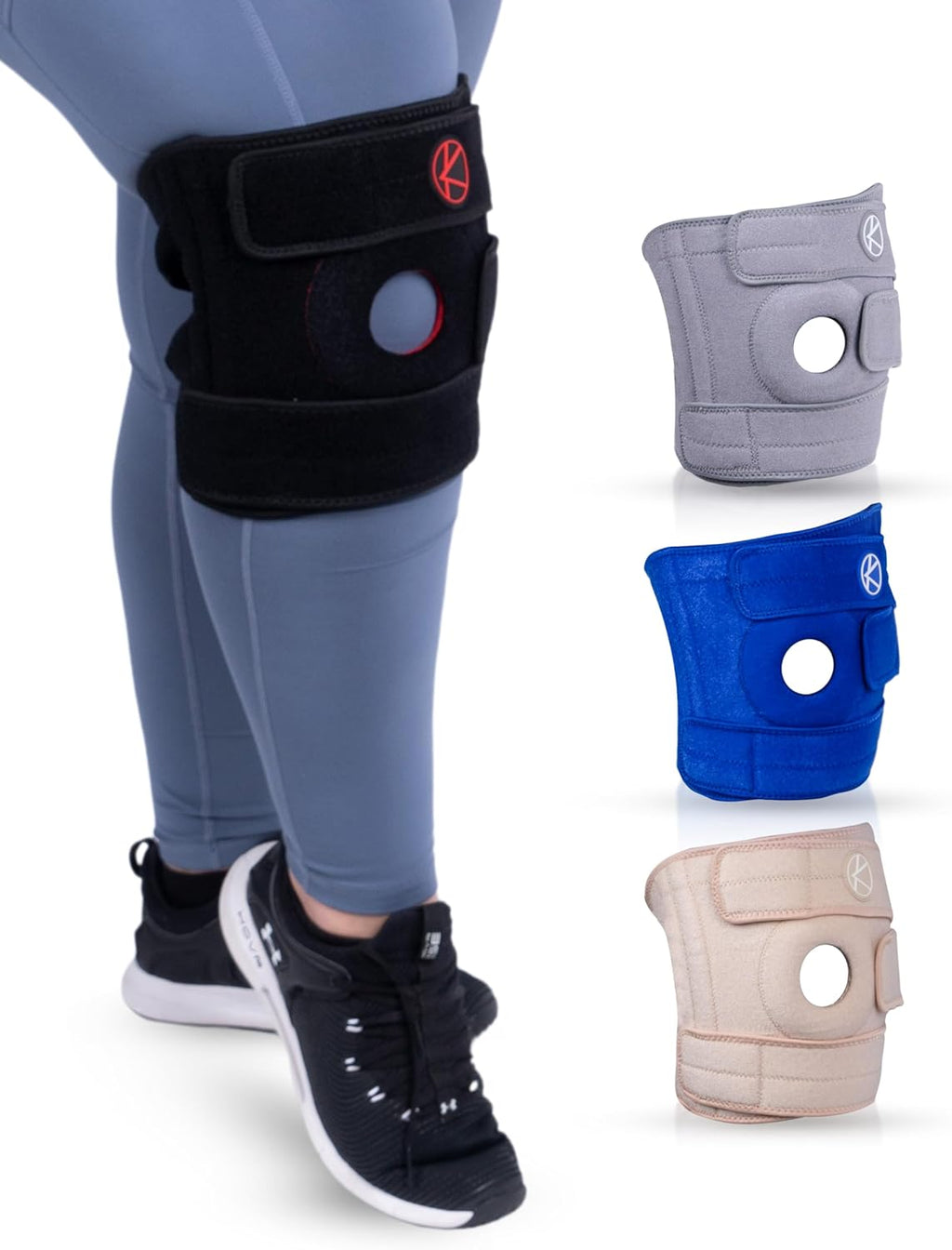 KARM Adjustable Knee Brace for Meniscus Tear, Arthritis Pain, Side Stabilizers

