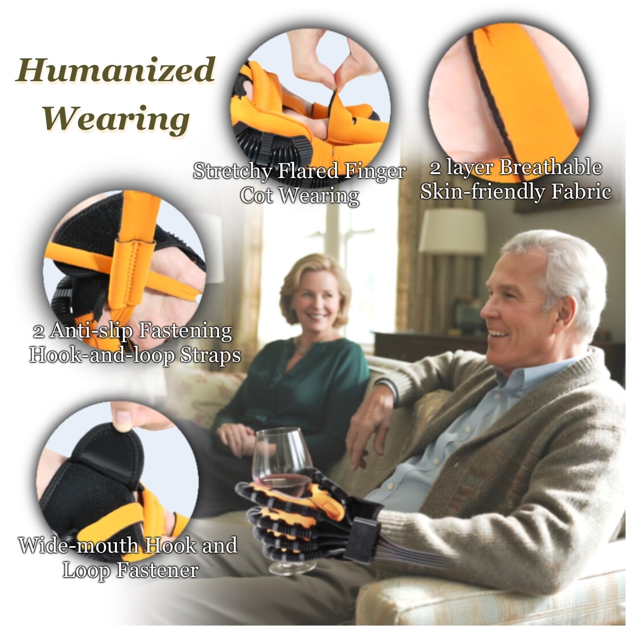 8th Gen Stroke Rehabilitation Robot Glove, Hand Therapy Device with 4 Modes

